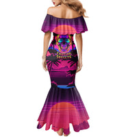 Foreuer Chasing Sunsets Skull Family Matching Mermaid Dress and Hawaiian Shirt - Wonder Print Shop