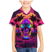 Foreuer Chasing Sunsets Skull Family Matching Mermaid Dress and Hawaiian Shirt - Wonder Print Shop