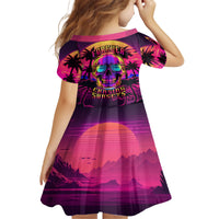 Foreuer Chasing Sunsets Skull Family Matching Off Shoulder Maxi Dress and Hawaiian Shirt - Wonder Print Shop