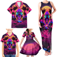 Foreuer Chasing Sunsets Skull Family Matching Tank Maxi Dress and Hawaiian Shirt - Wonder Print Shop