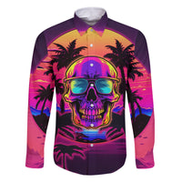 Foreuer Chasing Sunsets Skull Family Matching Tank Maxi Dress and Hawaiian Shirt - Wonder Print Shop