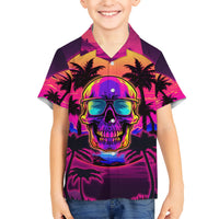 Foreuer Chasing Sunsets Skull Kid Hawaiian Shirt - Wonder Print Shop