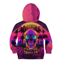 Foreuer Chasing Sunsets Skull Kid Hoodie - Wonder Print Shop