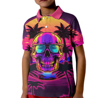 Foreuer Chasing Sunsets Skull Kid Polo Shirt - Wonder Print Shop