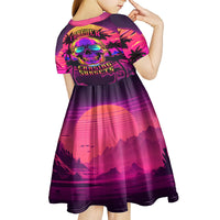 Foreuer Chasing Sunsets Skull Kid Short Sleeve Dress - Wonder Print Shop