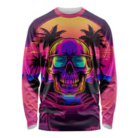 Foreuer Chasing Sunsets Skull Long Sleeve Shirt - Wonder Print Shop