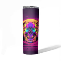 Foreuer Chasing Sunsets Skull Skinny Tumbler - Wonder Print Shop