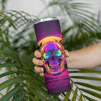 Foreuer Chasing Sunsets Skull Skinny Tumbler - Wonder Print Shop