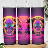 Foreuer Chasing Sunsets Skull Skinny Tumbler - Wonder Print Shop
