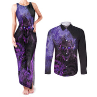 Don't Test The Monster In Me Couples Matching Tank Maxi Dress and Long Sleeve Button Shirts - Wonder Print Shop