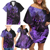 Don't Test The Monster In Me Family Matching Off Shoulder Short Dress and Hawaiian Shirt - Wonder Print Shop