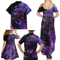 Don't Test The Monster In Me Family Matching Summer Maxi Dress and Hawaiian Shirt - Wonder Print Shop