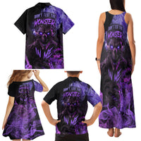 Don't Test The Monster In Me Family Matching Tank Maxi Dress and Hawaiian Shirt - Wonder Print Shop