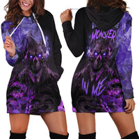 Don't Test The Monster In Me Hoodie Dress - Wonder Print Shop
