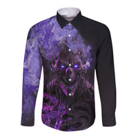 Don't Test The Monster In Me Long Sleeve Button Shirt - Wonder Print Shop