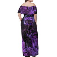 Don't Test The Monster In Me Off Shoulder Maxi Dress - Wonder Print Shop