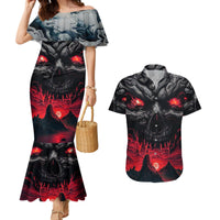Time To Unleash Alittle Hell!! Couples Matching Mermaid Dress and Hawaiian Shirt - Wonder Print Shop