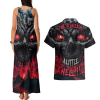 Time To Unleash Alittle Hell!! Couples Matching Tank Maxi Dress and Hawaiian Shirt - Wonder Print Shop