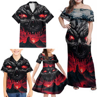 Time To Unleash Alittle Hell!! Family Matching Off Shoulder Maxi Dress and Hawaiian Shirt - Wonder Print Shop