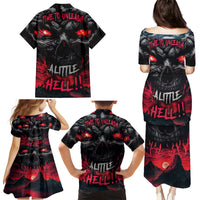 Time To Unleash Alittle Hell!! Family Matching Puletasi Dress and Hawaiian Shirt - Wonder Print Shop