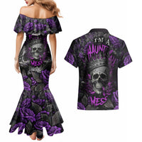 I am a Haunt Mess Couples Matching Mermaid Dress and Hawaiian Shirt - Wonder Print Shop