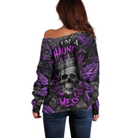 I am a Haunt Mess Off Shoulder Sweater - Wonder Print Shop