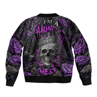 I am a Haunt Mess Sleeve Zip Bomber Jacket - Wonder Print Shop