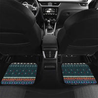 Bernese Mountain Dogs in Holiday Costumes Car Mats with Green Snowflake Pattern Design - Wonder Print Shop