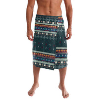 Bernese Mountain Dogs in Holiday Costumes Lavalava with Green Snowflake Pattern Design - Wonder Print Shop