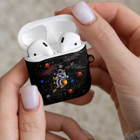 Funny Astronaut Fishing In Space Christmas AirPods Case Xmas Holiday Patterns - Wonder Print Shop