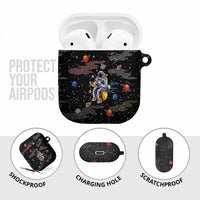 Funny Astronaut Fishing In Space Christmas AirPods Case Xmas Holiday Patterns - Wonder Print Shop