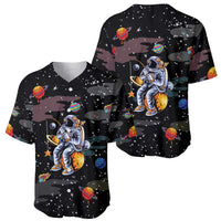 Funny Astronaut Fishing In Space Christmas Baseball Jersey Xmas Holiday Patterns - Wonder Print Shop