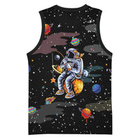 Funny Astronaut Fishing In Space Christmas Basketball Jersey Xmas Holiday Patterns - Wonder Print Shop