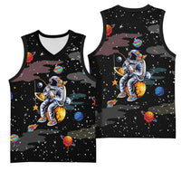 Funny Astronaut Fishing In Space Christmas Basketball Jersey Xmas Holiday Patterns - Wonder Print Shop