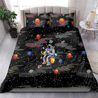 Funny Astronaut Fishing In Space Christmas Bedding Set Xmas Holiday Patterns - Wonder Print Shop