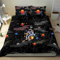 Funny Astronaut Fishing In Space Christmas Bedding Set Xmas Holiday Patterns - Wonder Print Shop