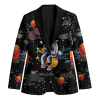 Funny Astronaut Fishing In Space Christmas Blazer Xmas Holiday Patterns - Wonder Print Shop