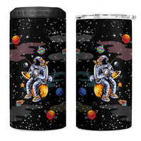 Funny Astronaut Fishing In Space Christmas 4 in 1 Can Cooler Tumbler Xmas Holiday Patterns - Wonder Print Shop