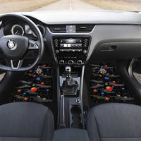 Funny Astronaut Fishing In Space Christmas Car Mats Xmas Holiday Patterns - Wonder Print Shop