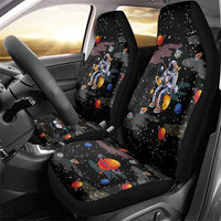 Funny Astronaut Fishing In Space Christmas Car Seat Cover Xmas Holiday Patterns - Wonder Print Shop
