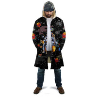 Funny Astronaut Fishing In Space Christmas Cloak Xmas Holiday Patterns - Wonder Print Shop