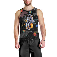 Funny Astronaut Fishing In Space Christmas Men Tank Top Xmas Holiday Patterns - Wonder Print Shop