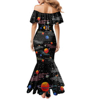 Funny Astronaut Fishing In Space Christmas Mermaid Dress Xmas Holiday Patterns - Wonder Print Shop