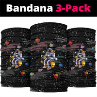 Funny Astronaut Fishing In Space Christmas Neck Gaiter Xmas Holiday Patterns - Wonder Print Shop