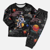 Funny Astronaut Fishing In Space Christmas Pajama Set Xmas Holiday Patterns - Wonder Print Shop