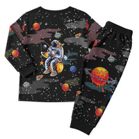 Funny Astronaut Fishing In Space Christmas Pajama Set Xmas Holiday Patterns - Wonder Print Shop