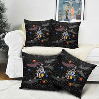 Funny Astronaut Fishing In Space Christmas Pillow Cover Xmas Holiday Patterns - Wonder Print Shop
