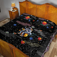 Funny Astronaut Fishing In Space Christmas Quilt Bed Set Xmas Holiday Patterns - Wonder Print Shop