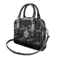 Funny Astronaut Fishing In Space Christmas Shoulder Handbag Xmas Holiday Patterns - Wonder Print Shop