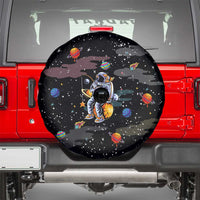 Funny Astronaut Fishing In Space Christmas Spare Tire Cover Xmas Holiday Patterns - Wonder Print Shop